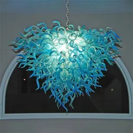 Moderna Nordic LED-lampor Heminredning Matsal Ljusarmaturer Hand Blow Glass Chandelier Hängsmycke Ljus Energibesparing