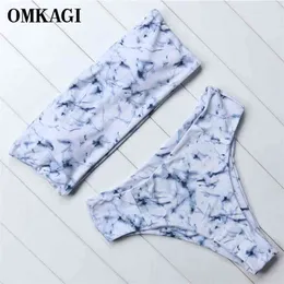 Omkagi sexy push up biquínis conjunto de natação conjuntos de banho de banho beachwear fora do ombro swimsuit swimwear mulheres biquíni brasileiro 210621