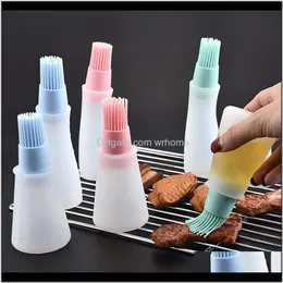 Outdoor Cooking Eating Patio, Lawn Garden Home Gardenpcs Portable Sile Oil Bottle With Brush Grill Brushes Liquid Pastry Kitchen Baking Bbq