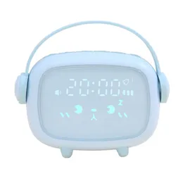 Den nya smarta tiden ängel väckarklocka USB Laddning Timing Voice Control Adjustment Night Light Digital Gift för barn