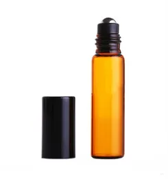 Essential Oil Amber bottle 10 ml Clear Glass Roll-on Bottles with Stainless Steel Roller Balls