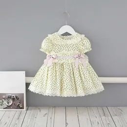 2021 Lato Baby Girl Dress Princess Newborn Girls Odzież Chrzest Dress Infant Birthday Party Dress 0-3Y Kids Vestidos Q0716