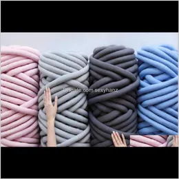Kläder Tyg Apparel Drop Leverans 2021 500g / st Tjock chunky för hand Stickning DIY Crochet Anti Pilling Pet Cat Kennel Weave Carpet Dog B