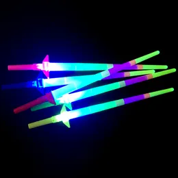 Jul nyårsgåva Färgrik konsertglöd Glow Stick Fyra Teleskopiska Stick Cheer Flash Support Stick Barnleksaker