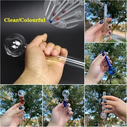 Cachimbos transparentes/coloridos, 3.9-5.5mm, queimador de óleo, grande, pirex, vidro, queimador de óleo, tubos de vidro, unhas