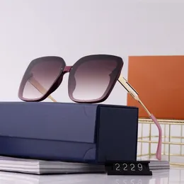 Neue klassische Designer-Sonnenbrille, modischer Trend, 2229, Sonnenbrille, blendfrei, Uv400, Freizeitbrille für Männer und Frauen327B