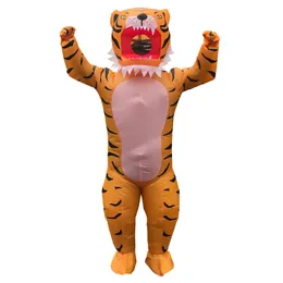 Maskottchen-Puppenkostüm, lustiger Tiger, aufblasbares Kostüm für Männer und Frauen, Erwachsene, Halloween-Anzug, Weihnachtsfeier, Kostüme, Leistung, Tierkleidung