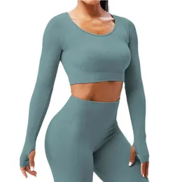 Kvinnors Tracksuits Yoga Wear Kvalitet Ordförråd Yoga Set Sportkläder Kvinnor Packa För Fitness Nödvändigt Långt MOUW GYM