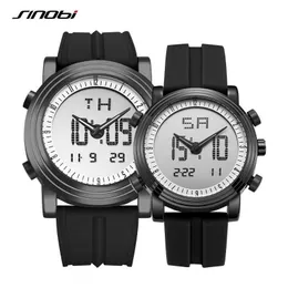 Sinobi Para Digital Wristwatch Męskie Zegarki Chronograf Wodoodporne Kobiety Kwarcowy Zegarek Sportowy Kochanie Zegar Relogio Masculino Q0524