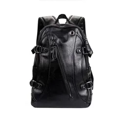 Luxurys Skórzany plecak Biznes Mężczyźni Dorywczo Travel Bagpack Duży Laptop Book Torba Black Male Bolsa Back Pack School Torby