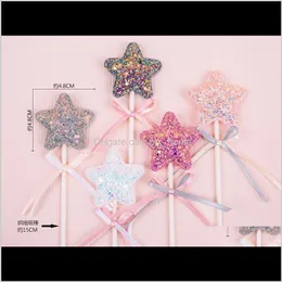 Andra festliga hem Gardenfive-Pointed Star Party Topper Flag Cake Decor Supplies Drop Delivery 2021 0TL24