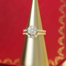 Anello d'amore da donna Designer di gioielli di lusso argento rosa Regalo Festa Matrimonio Fidanzamento Anniversario Acciaio inossidabile San Valentino Doppi anelli d'oro con sacchetto per la polvere