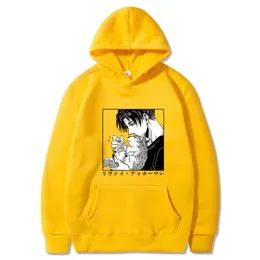 Klassisk japansk animeattack på Titan Hoodie Rolig Skriv ut Hooded Långärmad Höst Pullover Bekväm Klädsel Joker H0910