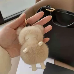 Cute Fun Lamb Plush Doll Bag Pendant Female Car Key Chain