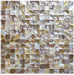 Art3d 30x30cm 3D Wall Stickers Seamless Mother of Pearl Mosaic Backsplash Tile Natural Polychromy for Kitchen Bathroom ,Wallpapers(6-Piece)