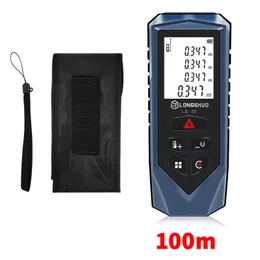 Longshuo Laser Distance Meter Digital 50m 70m 100m RangeFinder Laser Tape Range Finder Distance Mät Mätverktyg 210719