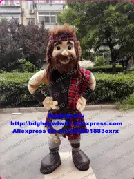 Mascote trajes highlander guerreiro mascote traje adulto personagem de desenho animado roupa terno kindergarten pet shop destino zx2913