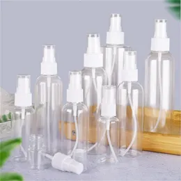 30ml 1oz CLEAR Plastic Fine Mist Spray Bottle Transparent Travel Bottles Portable Refillerbar Sprayer Container Förpackning för eteriska oljor Kosmetiska