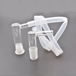 14 mm 18 mm männlich weiblich Glas-Vaporpeitschen-Adapter 90 Grad Extreme Q V-Tower Vaporizer Glas-Winkeladapter mit Schlauch für Vaporizer