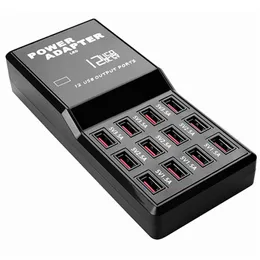 12 Portlar USB Şarj Dock İstasyonu Hub Masaüstü Duvar Cep Telefonu Şarj Çok Portu USB Şarj Hub Şarj İstasyonu Dock