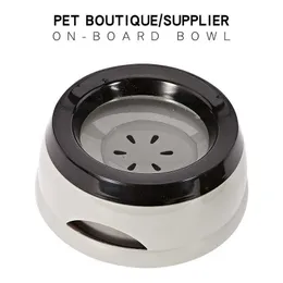Pet Dog Bowls Unosi się nie zwilżanie usta Kot Nie Spill Podajnik Wody Pitnej Plastikowe Portable Support Akcesoria 210615
