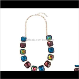 Pendant Necklaces & Pendants Drop Delivery 2021 Blingbling Style Party Aessories Colored Gemstone Jewelry Exaggerated Necklace Alloy Diamond