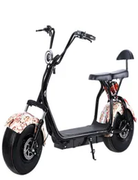 Bekväma vuxna City Electric Scooter Wide Dire 1500W High Power Cykling Motorcykel