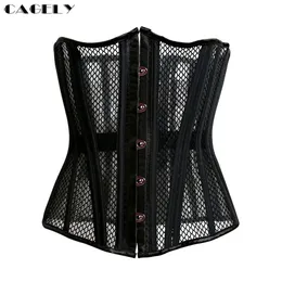 26 나선형 스틸 뼈 코르 셋 허리 트레이너 Cincher Bustier Top Busk Corselet 섹시한 레이싱 의류 슬리밍 속옷 란제리 211218