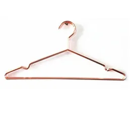 100pcs Multipurpose Dry Cleaning Brass Elegant Rose Gold Clothes Hanger Wire Copper Coat Hanger Antiskid Organizer
