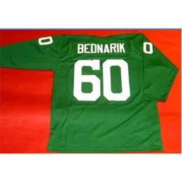 Custom 009 Youth women Vintage #60 CHUCK BEDNARIK CUSTOM 3/4 SLEEVE Football Jersey size s-5XL or custom any name or number jersey