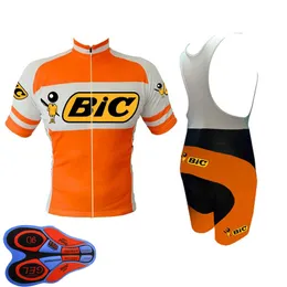 BIC Team Bike Cykling Kortärmad Jersey Bib Shorts Set 2021 Sommar Snabbtorkare MTB Cykel Uniform Road Racing Kits Utomhus Sportkläder S21043014