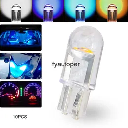 Car License Plate Lamp 6000K White Ice Blue 10 Pcs Auto Dome Read DRL Bulb W5W Led T10 Light COB Glass 12V High Bright