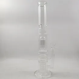 2021 16 Zoll Glaswasserleitungen klar mit 18 mm Schüssel Downstamm dickes, berauschter Perkolator Bong Recycler Dab Rigs zum Rauchen