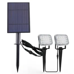 LED Solar Flutlicht Lampe Rasen Weg wasserdichter Außenstrahler 2 4 Glühbirnen Notbeleuchtung