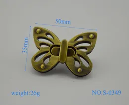 Acessórios para peças da bolsa 5pcs/lote sofisticado hardware feminino Butterfly Lock Bolsa de liga de zinco Twist embreagem
