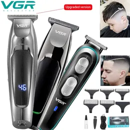 Vgr aparador de cabelo elétrico à prova dwaterproof água máquina barba barbear máquina cortador profissional usb corte masculino 220216