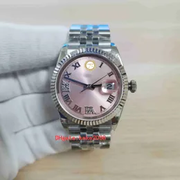 BP Maker 탑 시계 36mm 126234 다이아몬드 로마 핑크 다이얼 사파이어 스테인레스 316L jubilee 기계식 자동식 여성용 여성용 시계 발광 손목 시계