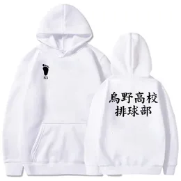 Haikyuu karasuno hög hoodie män kvinnor mode hooded casual sweatshier hoodies pullover unisex kläder y0803 y0804