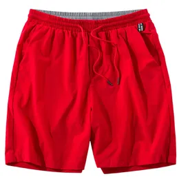 Anbican Fashion Red Casual Shorts Men Summer Brand Quick Dry Loose Male Beach Big Size 5XL 6XL 7XL 8XL 210714