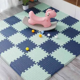 4PCS 30x30cm 1-2.5cm Tjock Eva Skum Barn Pussel Spela Mat Living Room Floor Kids Game Pad för Baby Crawl Anti-Slip Cushion 210402