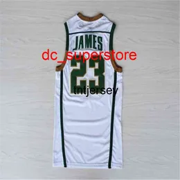 100% szyte irlandzkie liceum LeBron James #23 Jersey męskie damskie młodzieżowe koszulki z numerami niestandardowymi XS-6XL