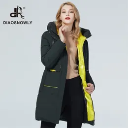 Diaosnowly Giacca invernale per donna Calda donna alla moda Parka Cappotto lungo femminile di alta qualità Cappotto di marca 211011