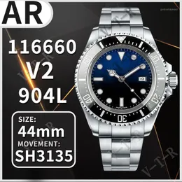 Wristwatches Men's Automatic Mechanical Watch 44MM Sea-Dweller 116660 "D-BLUE" ARF 1:1 Edition 904L SS Case And Bracelet SH3135