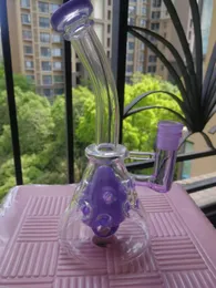 Colorful Purple and clear mother-ships hookahs Fab egg beaker oil Glass Bongs base bong exosphere smoking water pipes dab rig