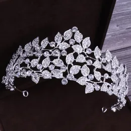 Hårklipp Barrettes Topqueen HP328 Gorgeous Princess Crown Bröllop Smycken Bröllop Headpiece Rhinestones Crystal Tiaras Bride Party Crowns