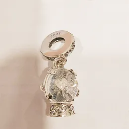 Autentyczne Pandora 925 Sterling Silver Snow Globe Angel Dangle Charm Fit Europejskiej Loose Bead Bransoletka Biżuteria 790027C01