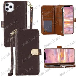 iPhone 15Pro 15ProMax 15 14Promax 14Pro 14 13Pro Max 12 12Pro Letter Luxury Leather Whole Body Case Cover Card 슬롯을위한 패션 지갑 휴대 전화 케이스