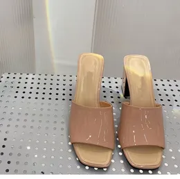 Pantofole stella da matrimonio moda gelatina tacchi alti spessi sandali da 8,5 "scatola di corrispondenza per feste di lusso in PVC liscio