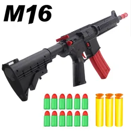 M416 Manual Toy Gun Blaster Airsoft Pistol Rifle Sniper For Children Boys With Darts Soft Bullet Rifle Outdoor Game