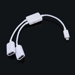 Micro USB to 2 OTG Hub Adapter Cable Dual Port Y Splitter for Tablet PC Phone Card Reader Mouse Keyboard Computer Component